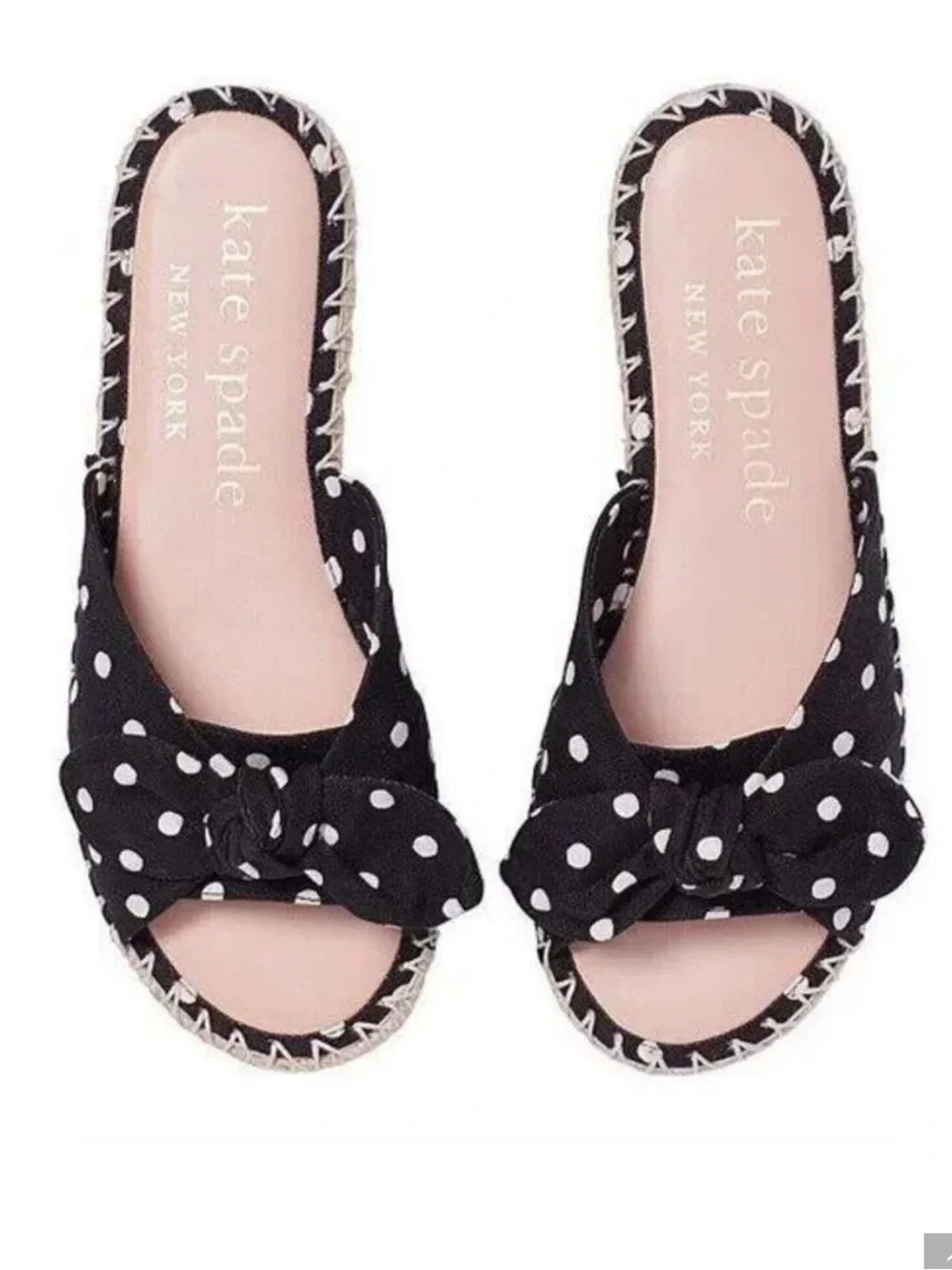 kate spade Black and White Polka Dot Espadrille  size 8
